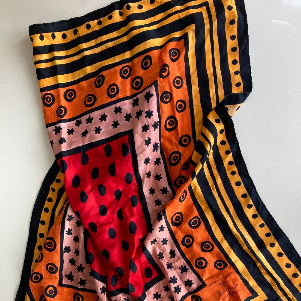 Vintage Ines de la Fressange silk square scarf